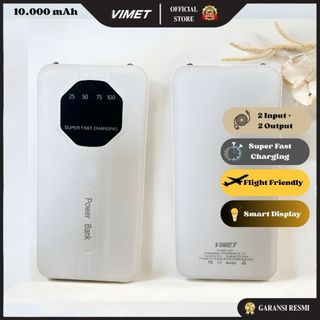 VIMET V37 PowerBank Original VIMET 10000mAh - Super Fast Charging, Dual Output 2A