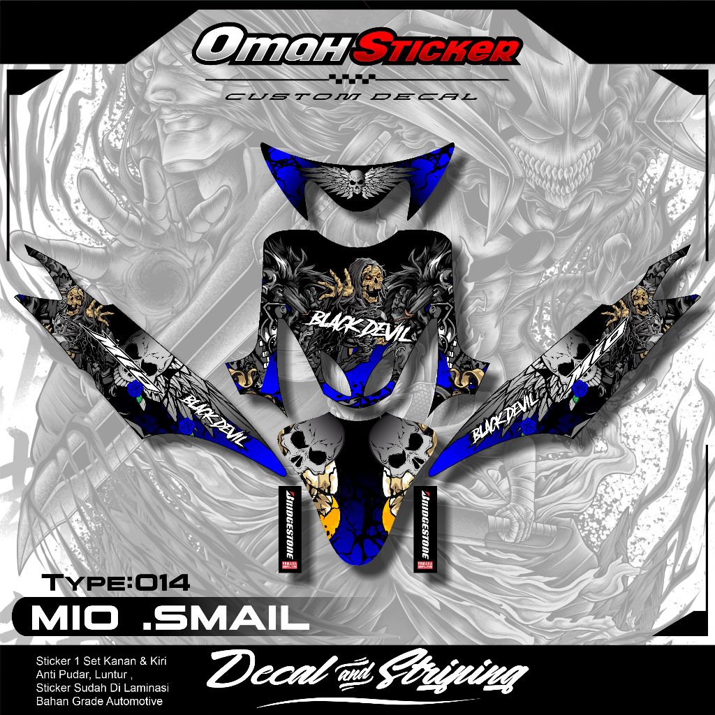 Decal Mio Smile Full Body Sticker Mio Smile Full Body Striping Mio Smile. ADT.014