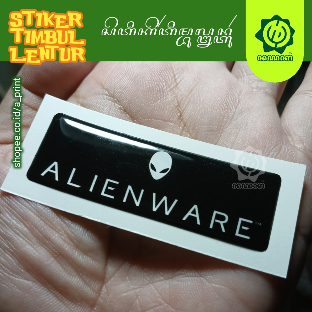 สติ๊กเกอร์นูนแบบยืดหยุ่น สติ๊กเกอร์สัญลักษณ์โลโก้ Alienware
