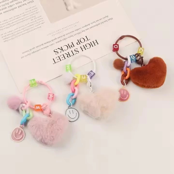 HP GANTUNGAN Candy Color Love Charms จี้หัวใจน่ารัก Key Chain ของขวัญเพื่อนอุปกรณ์เสริม Universal SM