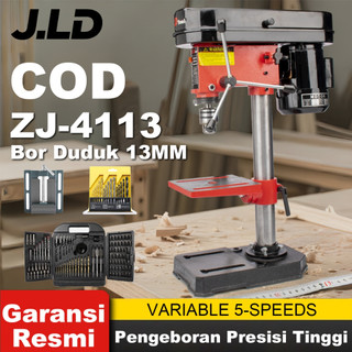 JLD ZJ4113 Mesin Bor Duduk 13MM Bench Drill Press Variable 5-Speeds Cocok Untuk Bengkel, Tasbih, DIY, Mebel Pengeboran Presisi Tinggi