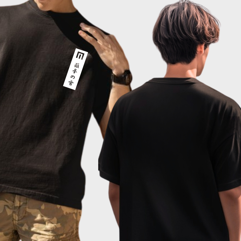 YORU Koyuki Tribal Demon Slayer อะนิเมะ Boxy เสื้อยืดขนาดใหญ่เสื้อสีเทาเข้ม
