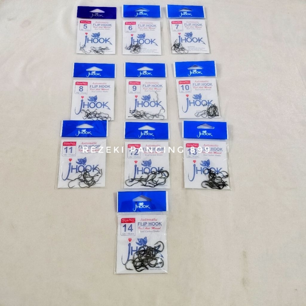 MATA J-hook Anti-Mocel Carbon Fishing Hook/ตะขอพลิกอัตโนมัติ