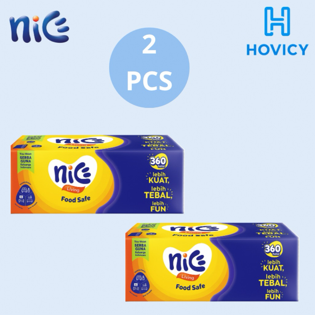 [ 2 ชิ้น ] NICE Tissue 360 แผ่น 2ply Nice กระดาษเช็ดหน้า