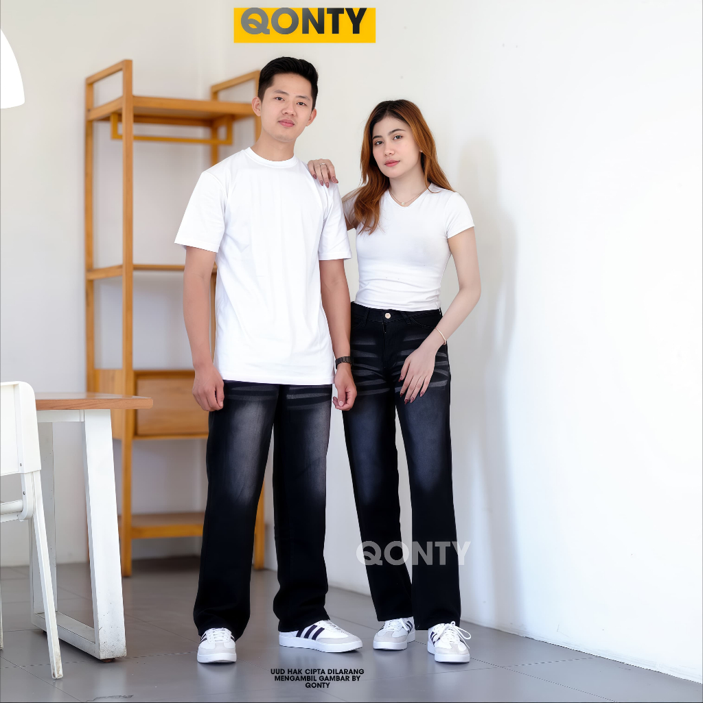 QTY_JEANS Baggy Jeans Regular Loose Jeans Unisex 785 Baggy Jeans Premium