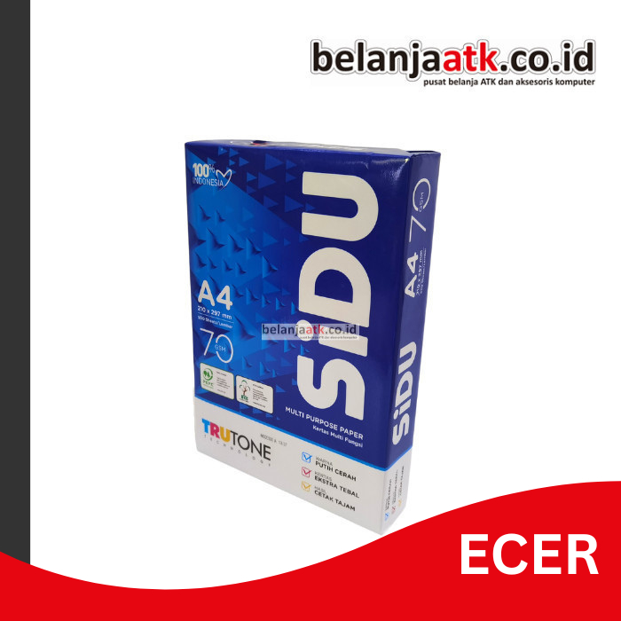 [RIM] กระดาษ Sidu A4 สีขาว HVS 70 แกรม