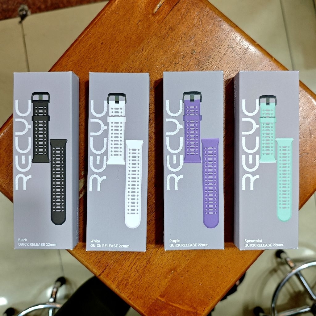 Recyc quick release 22 มม.ซิลิโคน-สายรัดยาง/ยางกีฬาสําหรับ garmin forerunner 255 265, fr 570 47 มม.,