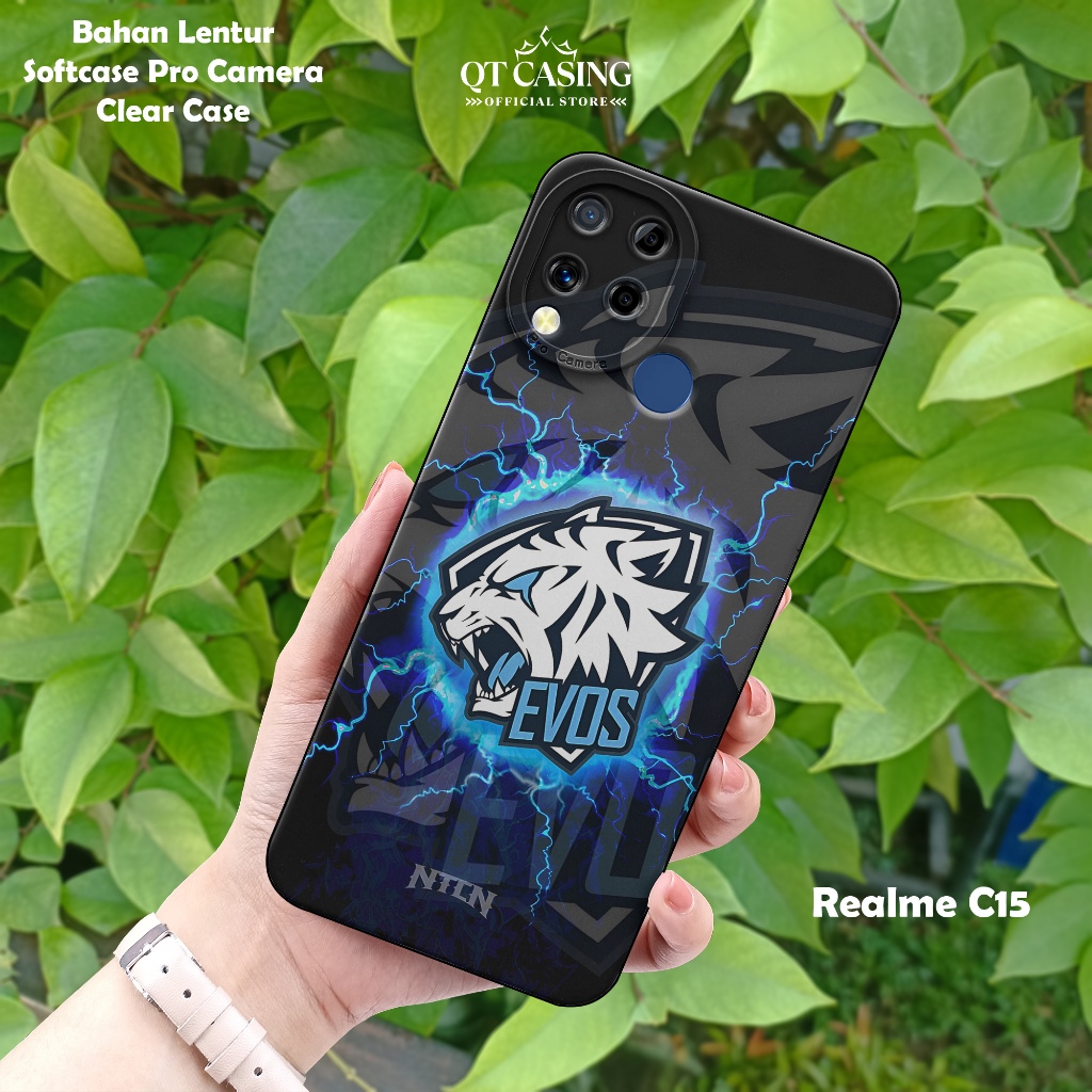 เคส HP สําหรับ Realme C15 – EV0S Esports Motif Phone Case - Realme C15 Pro Camera Softcase – ซิลิโคน