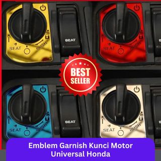 Emblem Garnish Kunci Motor Honda Universal – Akrilik Tebal, Elegan & Murah