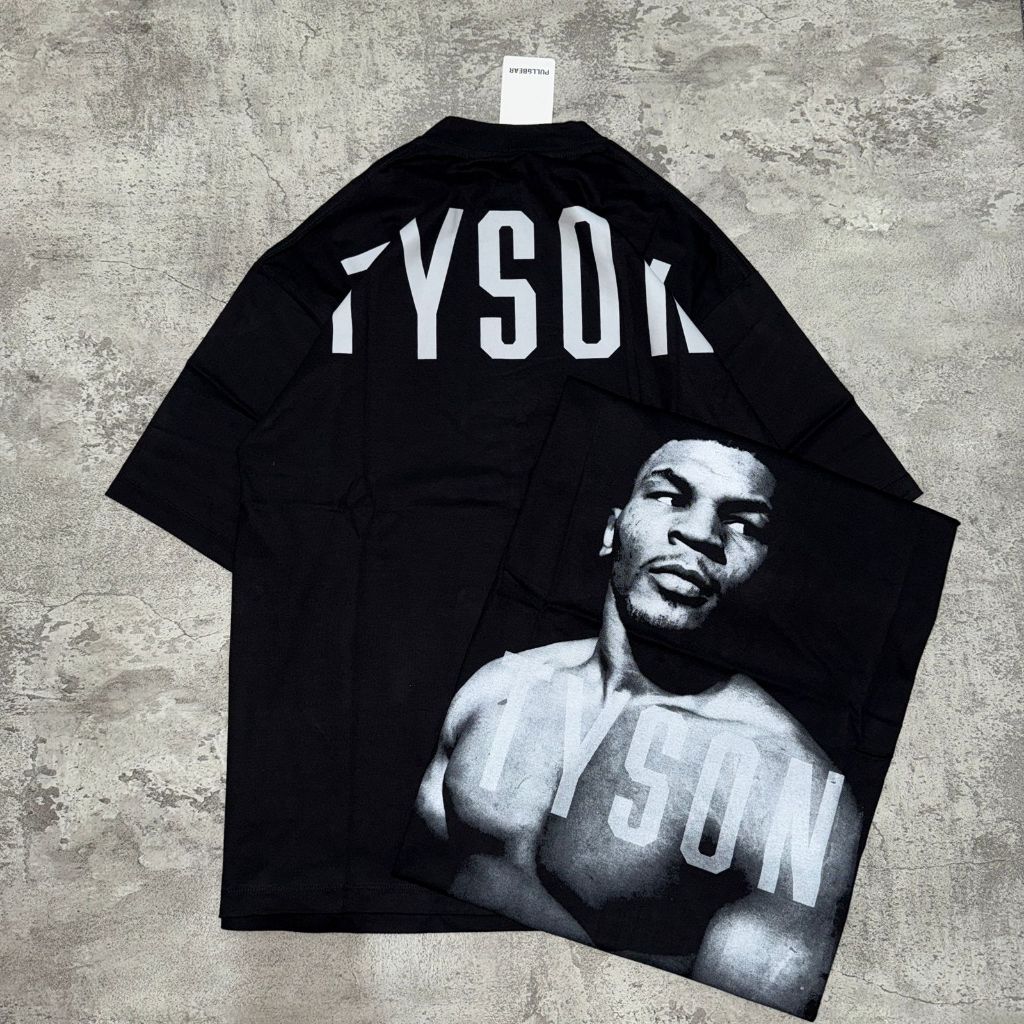 เสื้อยืด P&B Oversize Mike Tyson - เสื้อยืด Vintage Mike Tyson Oversize Black 20s
