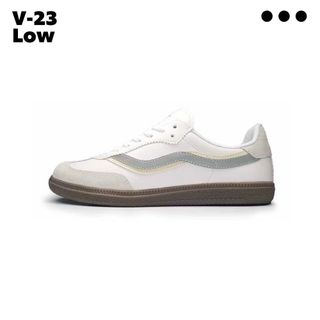 Ventela V23 Low White Brown - Sepatu Pria Wanita Sneakers Casual