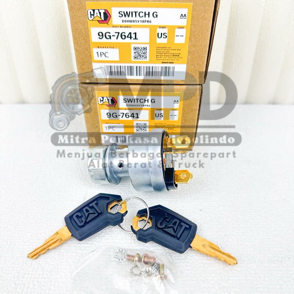 9G-7641 9G7641 4-Prong กุญแจจุดระเบิด E320 320D 320B 320C 320D2 สวิทช์กุญแจจุดระเบิด