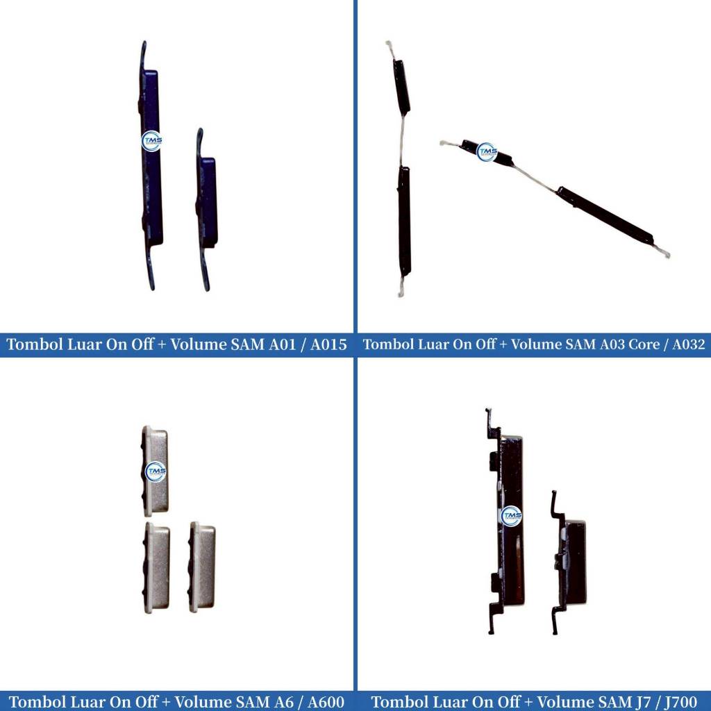 TOMBOL ภายนอกเปิดปิด + ปุ่มปรับระดับเสียง Samsung A01 - A015 - A03 Core - A032 - A6 - A600 - J7 - J7