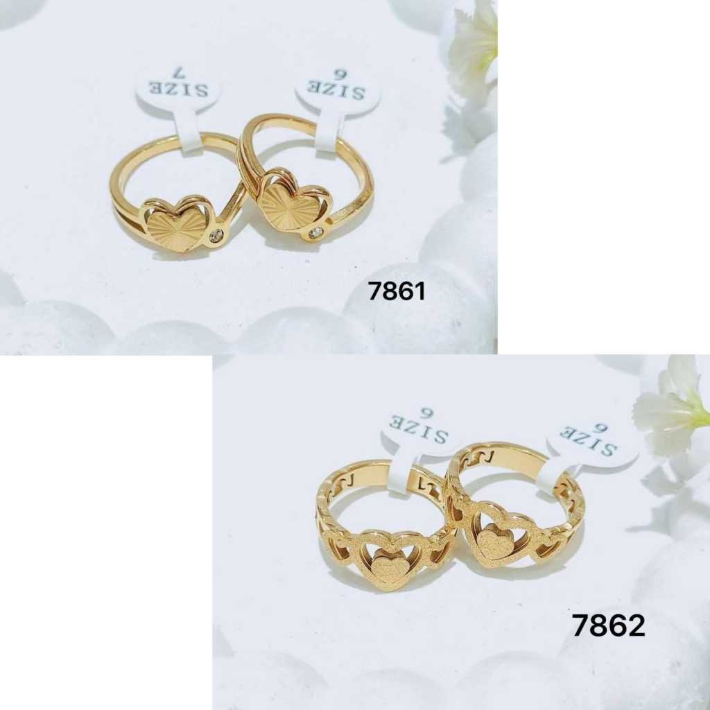 แหวนไทเทเนียมที่สวยงามและสง่างาม 7861 ป้องกันสนิมป้องกันการจางหายเครื่องประดับของผู้หญิงและแฟชั่น 78