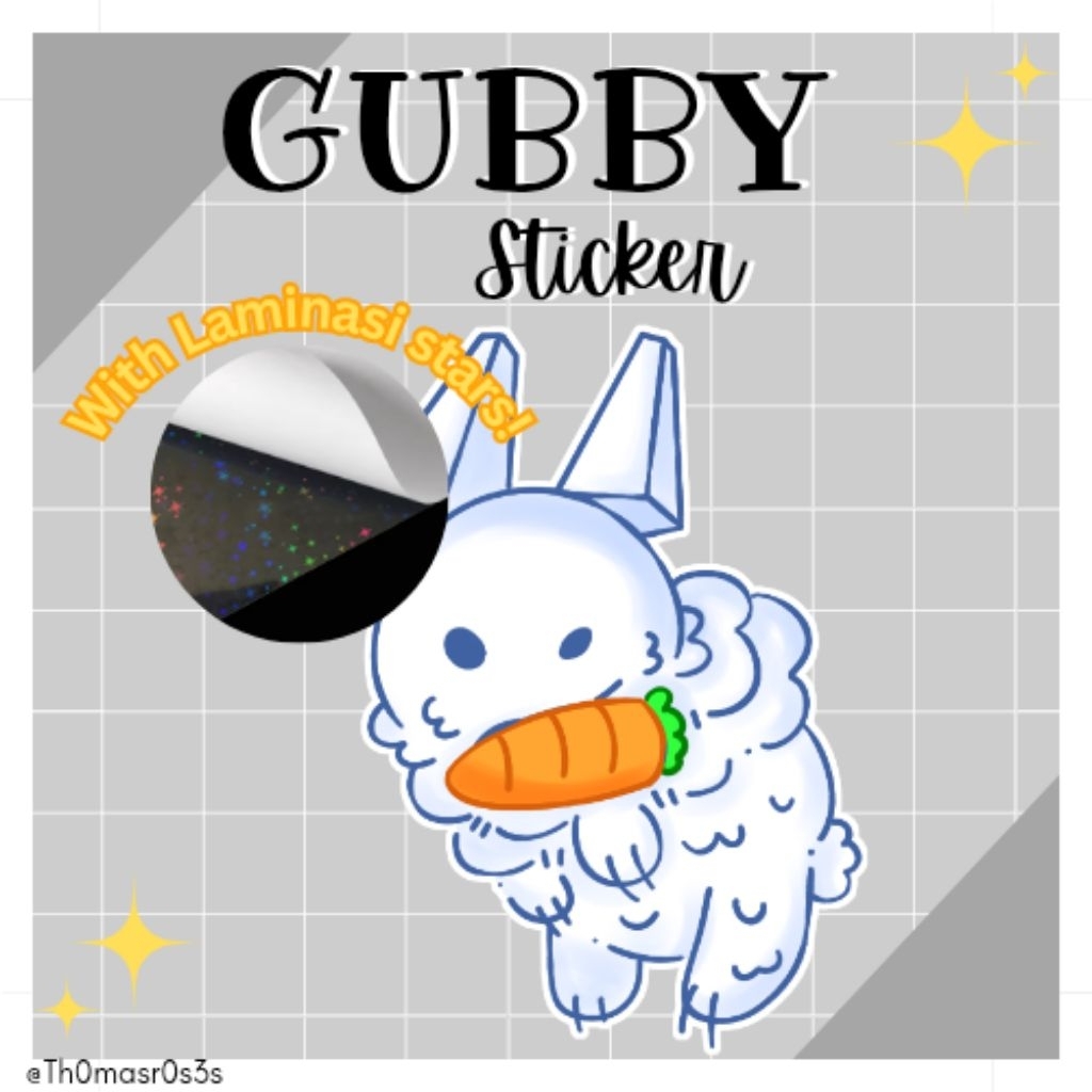 [OPEN] || AVAILABLE] Roblox GUBBY สติ๊กเกอร์ไวนิลรูปดาว
