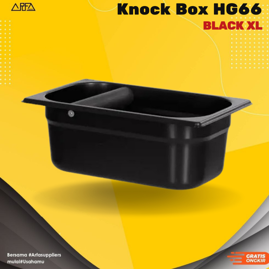 HG66 Black Knock Box / Coffee Grounds XL