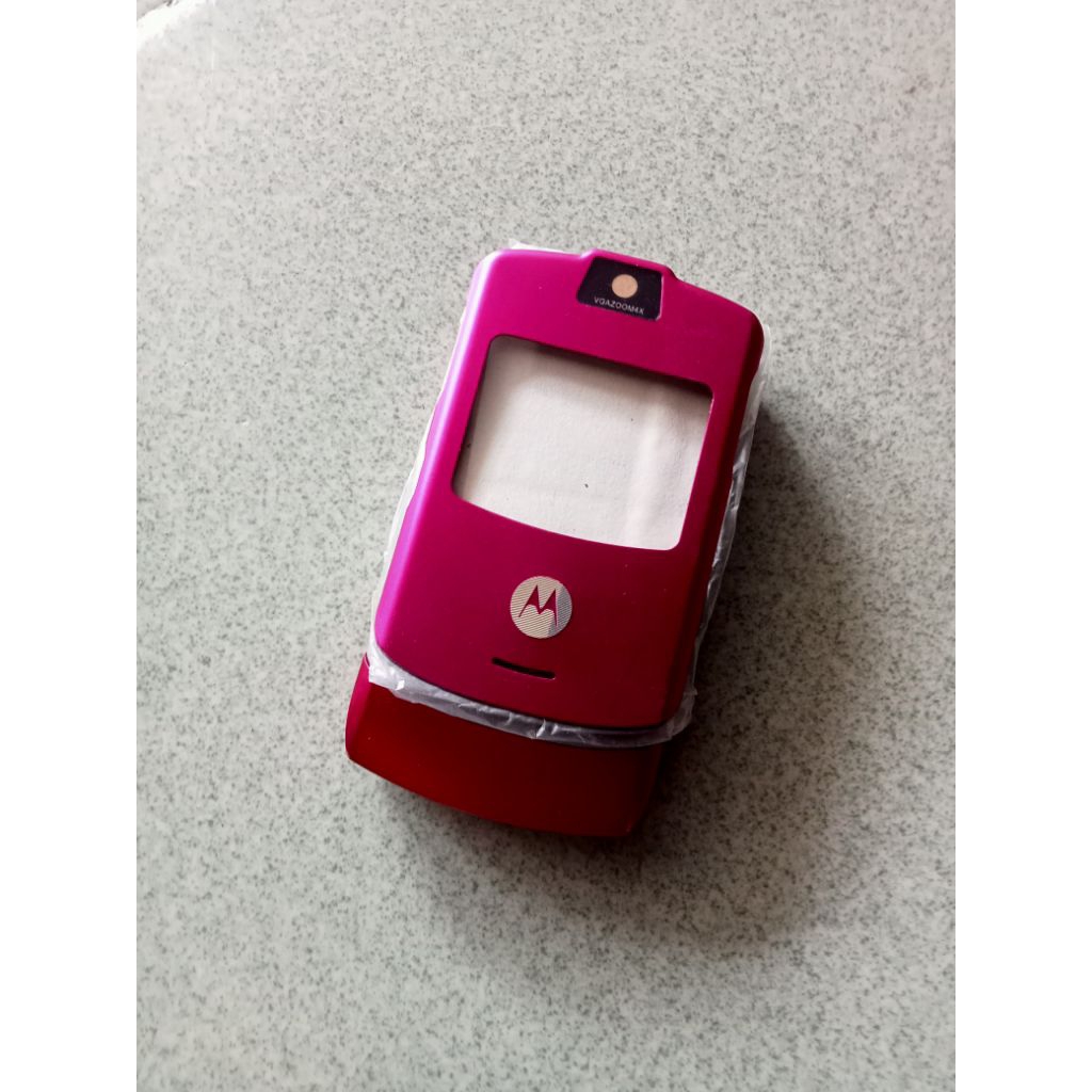 Pink motorola v3 ครบชุด Casing