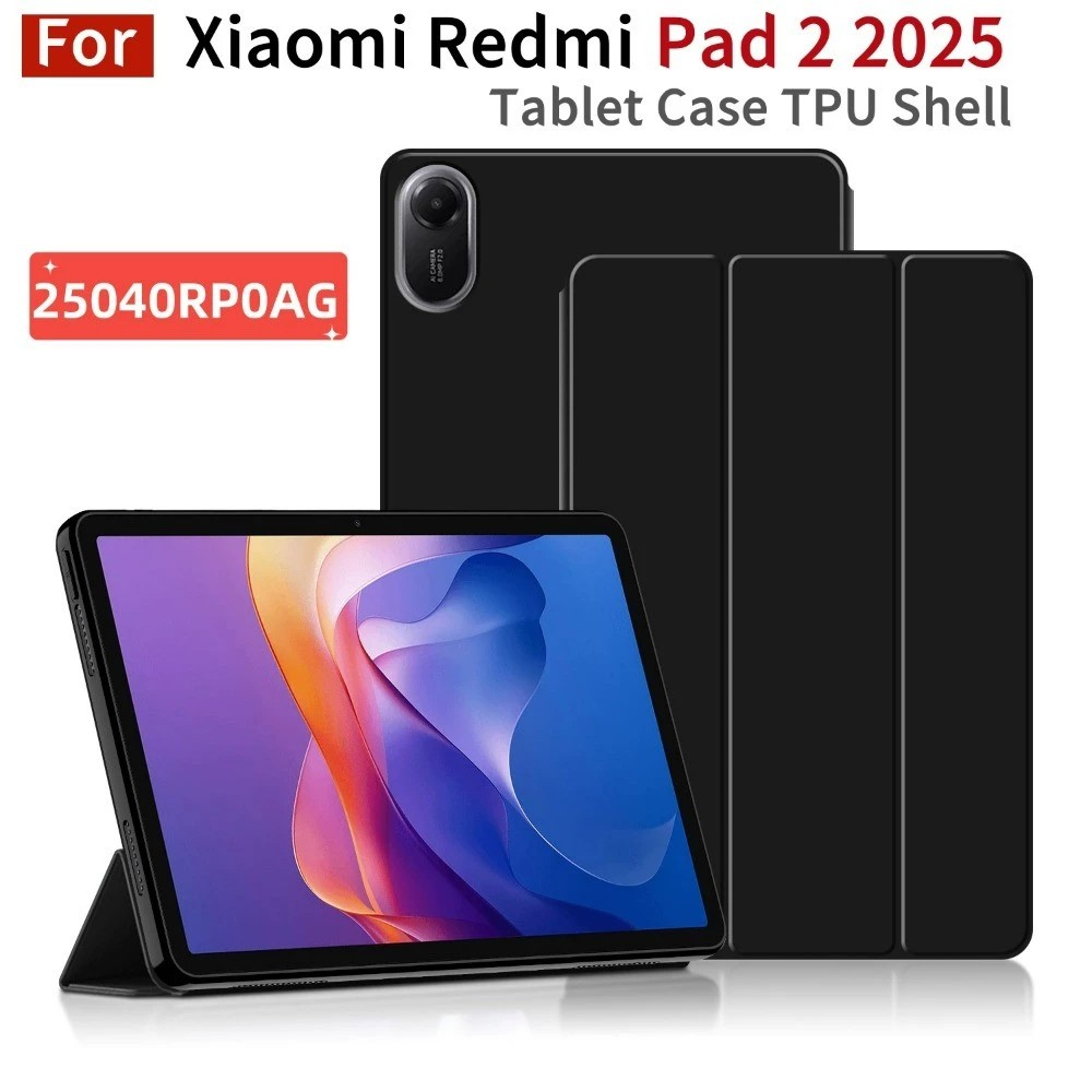 GLOBAL LION สําหรับ RedMi Pad 2 11 นิ้ว Tri พับกรณีไม่มีปากกาดินสอผู้ถือ Slot 2025 Auto Wake up