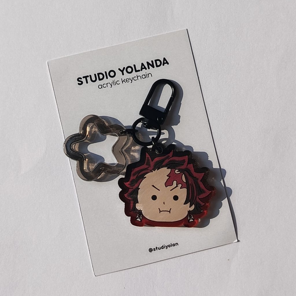 [อ่านคําอธิบาย] พวงกุญแจอะคริลิค Demon Slayer Tanjiro, Zenitsu, Inosuke, พวงกุญแจอะคริลิค Nezuko