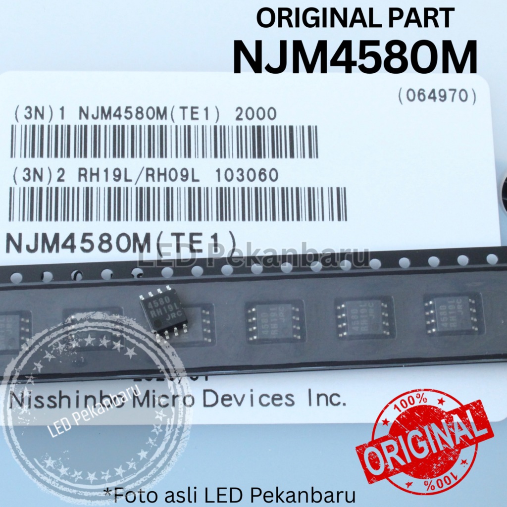 ต้นฉบับ IC NJM4580 SMD JRC 4580 JRC4580 NJM4580M 4580M, SOP-8 AMPLIFIER