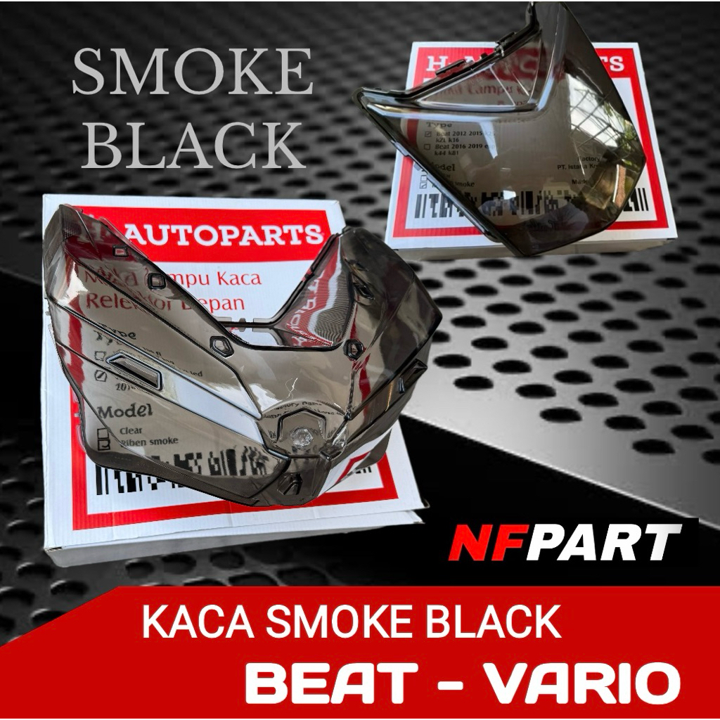 กระจกไฟหน้าและหลังสีดําควันบุหรี่ สําหรับ Beat, vario, Scoopy, Nmax, Aerox, สแตนเลส