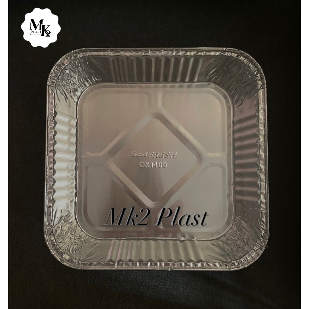 ALUMINIUM TRAY CONTAINER OX-1400 - ALUMINIUM FOIL TRAY CONTAINER OX 1400 & Lid / K1452 / Macaroni Sc