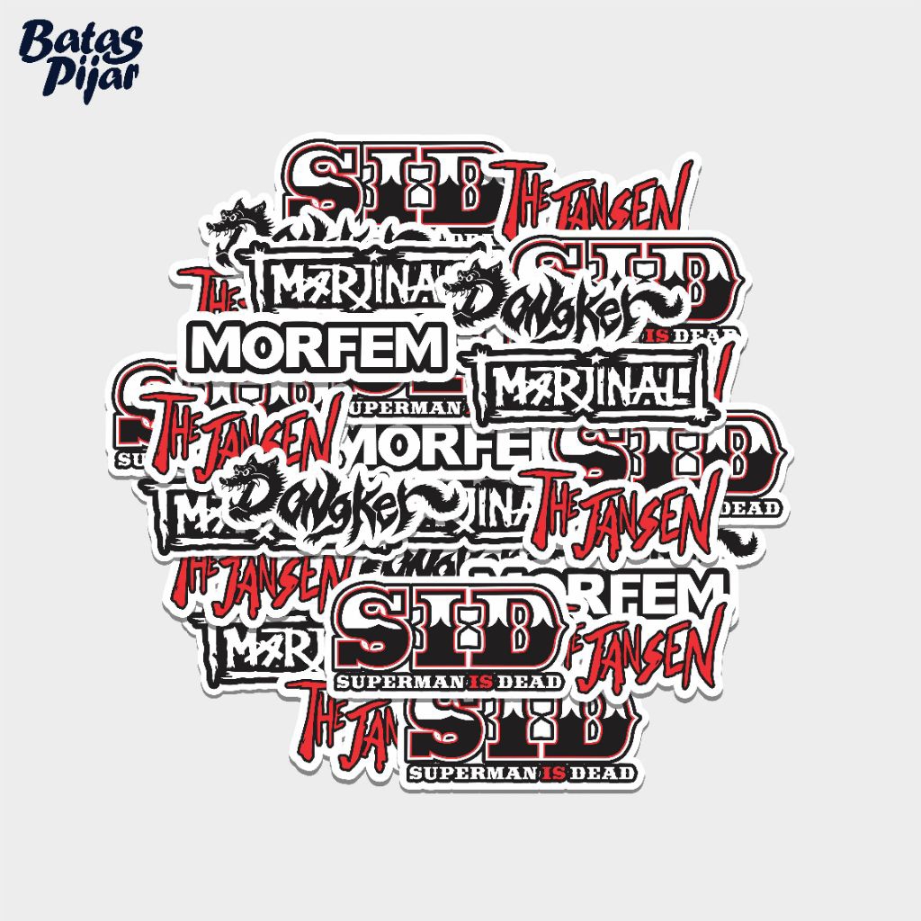 Punk Rock Indonesia Band sticker Pack (5 สติ๊กเกอร์)