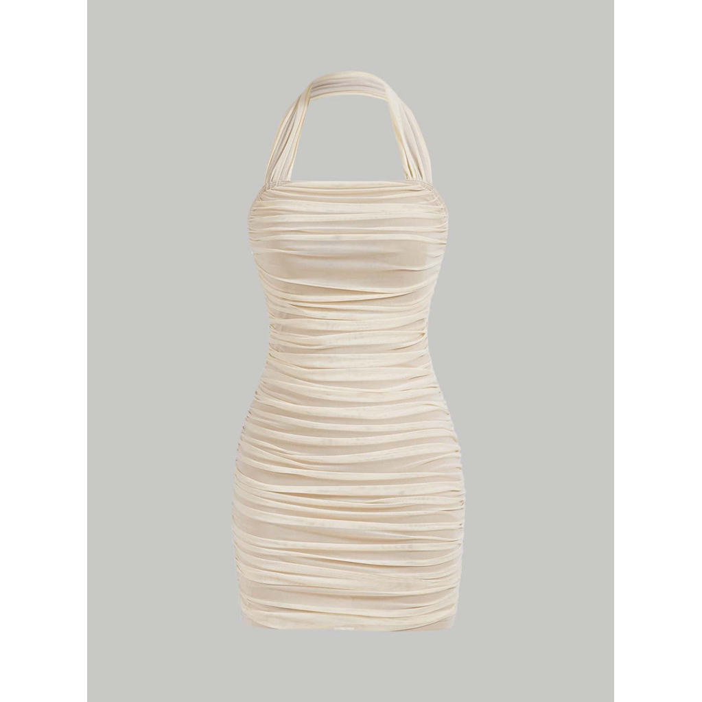 [PRE ORDER] FYF_A0185 - เดรสบอดี้คอนเว้าหลังคล้องคอ