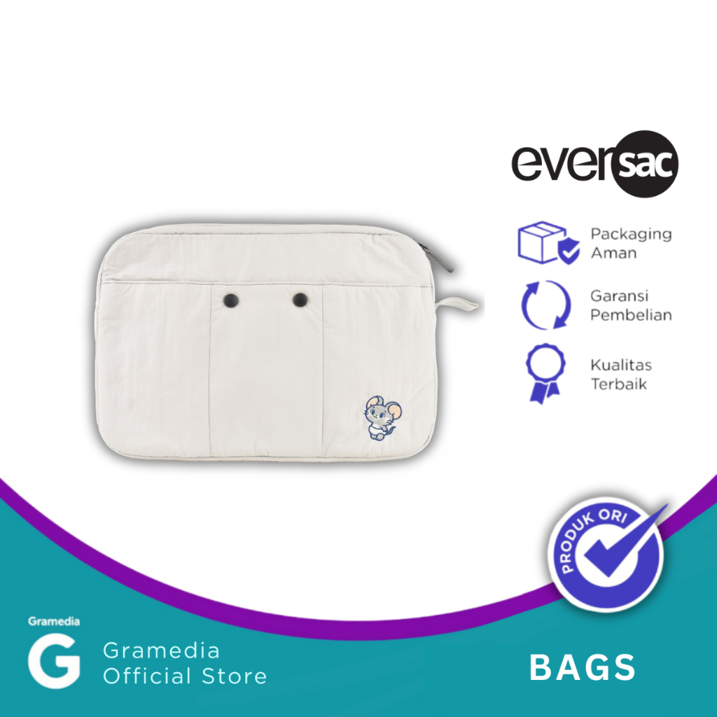 Gramedia Tunjungan: Eversac Laptop Sleeve Tuffy Gokko