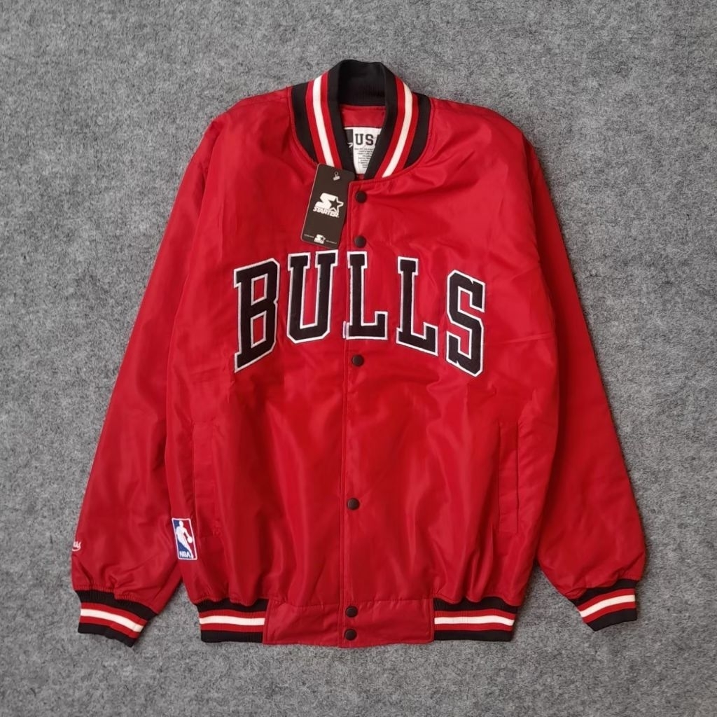 เครื่องบินทิ้งระเบิดเบสบอล Chicago Bulls สําหรับผู้ชายและผู้หญิง – วัสดุอุ่นหนาระดับพรีเมียมของ Varsity NBA"
