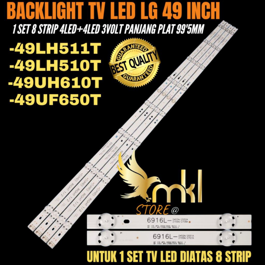 LG 49 INCH LED TV BACKLIGHT 49LH510T-49LH511T-49UH610T-49 UF650T 49 INCH LED TV BACKLIGHT