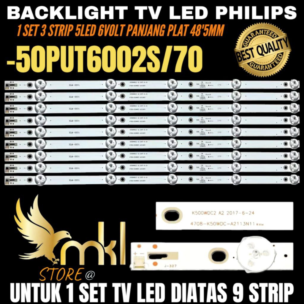 PHILIPS 50 INCH LED TV BACKLIGHT 50PUT6002S/70 PHILIPS LED TV BACKLIGHT