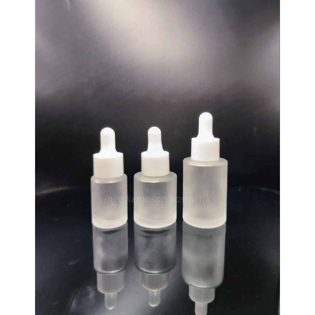 RF 15ML/20ML/30ML FROSTED PIPETTE BOTTLE พร้อมฝาครอบสีขาวนําเข้า / ขวดเซรั่ม RF FROSTED