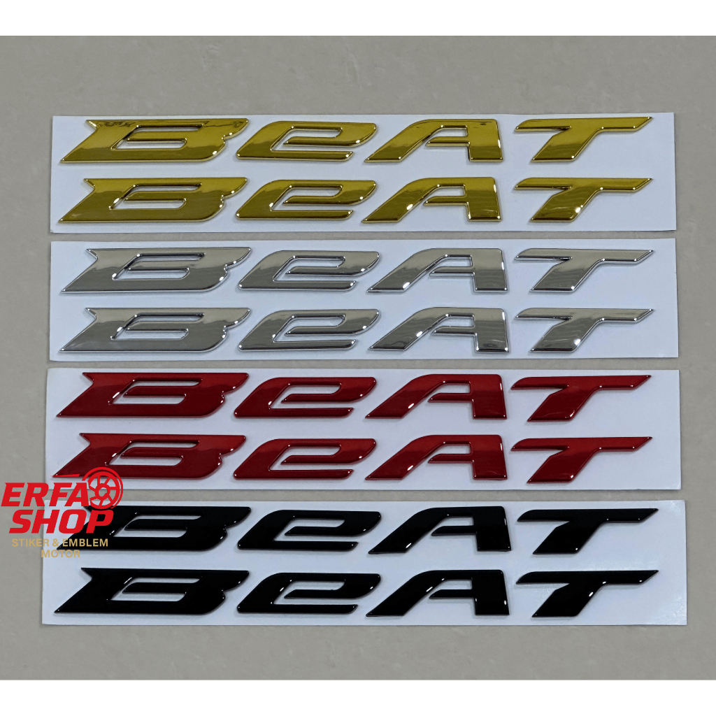 Honda BeAT New BeAT Street K1AL 2024 โลโก้สัญลักษณ์ - Now Beat New Chrome Gold Red Black Rainbow