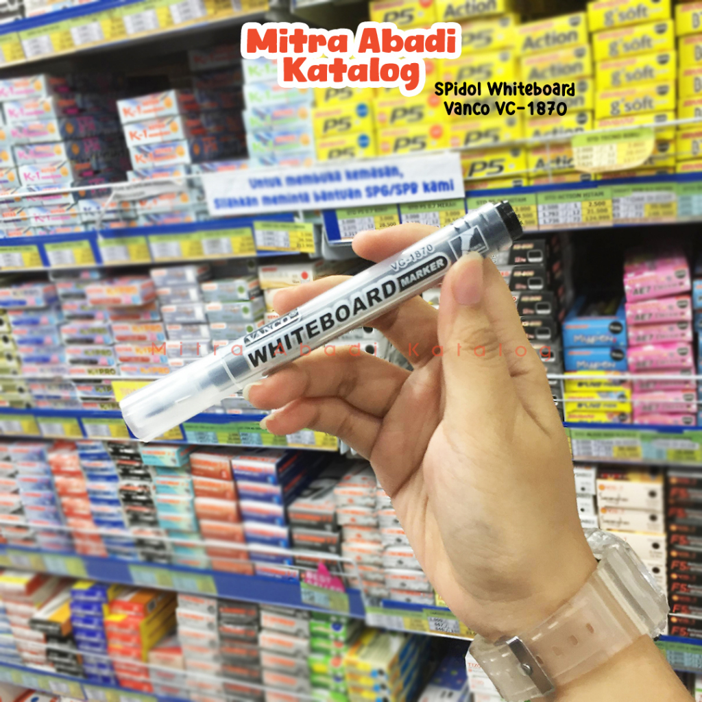 VANCO VC-1870 WHITEBOARD MARKER / VC1870 สีดําหมึกสีขาว MARKER
