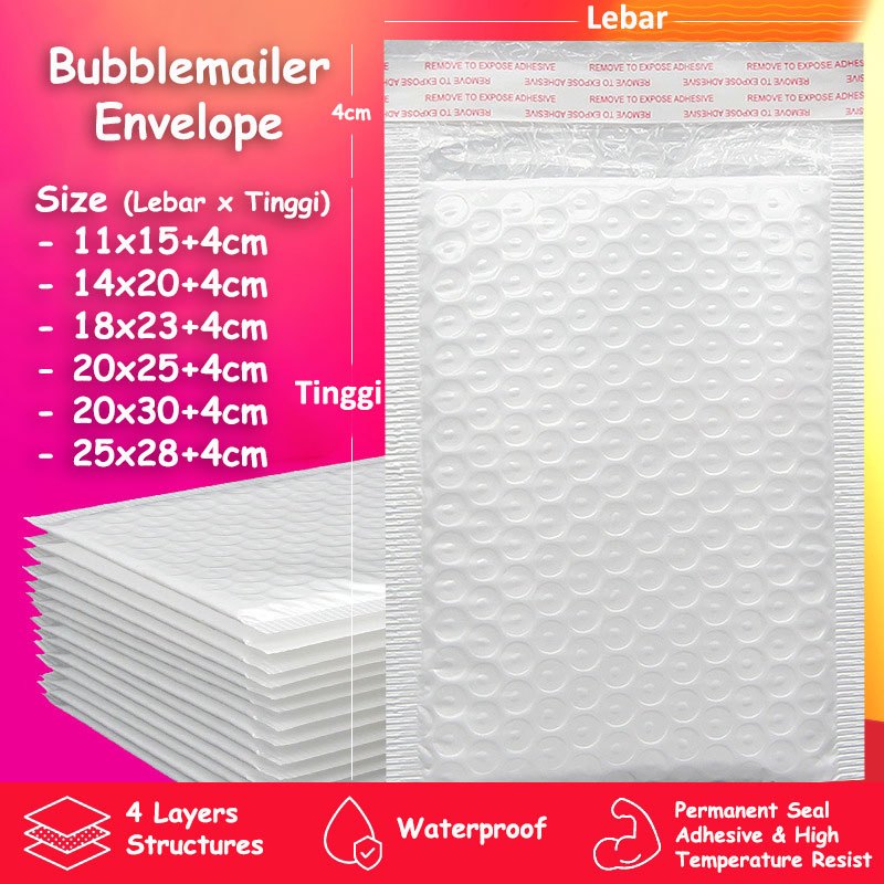 Bubble Mailer Envelope Bubble Packing Bubblemailer H2B-01