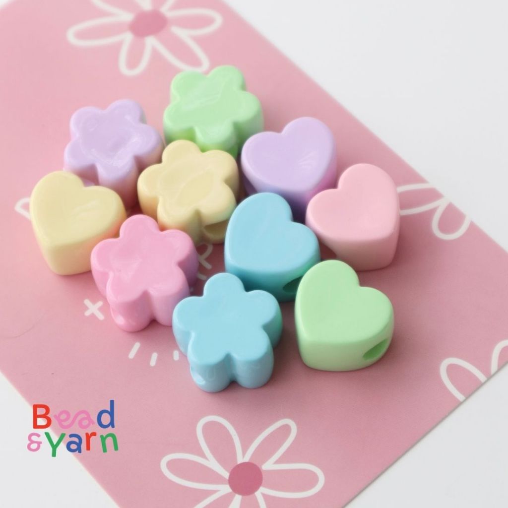 FLOWER & LOVE KEYCHAIN BEADS