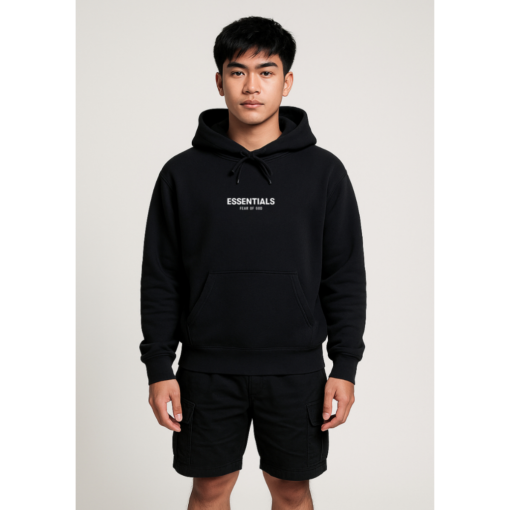 WORTHLESS Regular Hoodie Pullover Esentials สีดํา