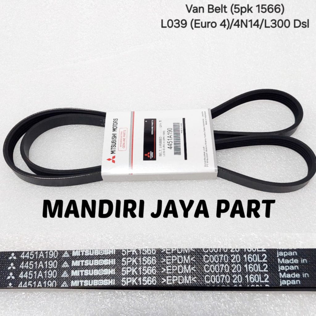 FAN BELT VAN BELT FAN BELT V BELT ALL NEW L300 DIESEL EURO 4 4N14 (5PK-1566) ORIGINAL 4451A190