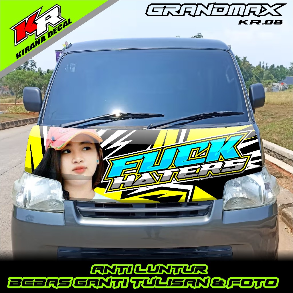 GRANDMAX PICK UP FRONT CABIN DECAL STICKER, GRAND MAX FRONT HOOD VARIATION, GIRLS STICKER ฟรีสติ๊กเก
