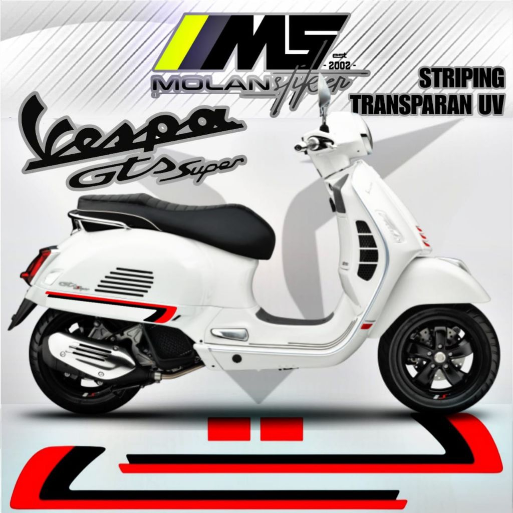 Decal สติกเกอร์ Striping Variation โปร่งใส Uv Vespa GTS 150 Super Vespa GTS iget Abs Facelift Vespa 