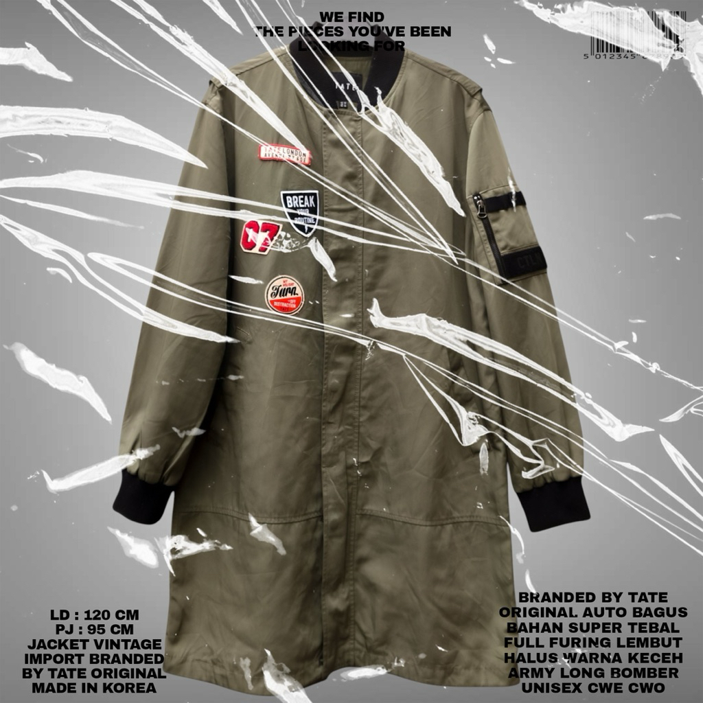 TATE ORIGINAL/JACKET TATE นําเข้าพรีเมี่ยม/JACKET PARKA/JACKET PARKA นําเข้า/JACKET PARKA แจ็คเก็ต/แ