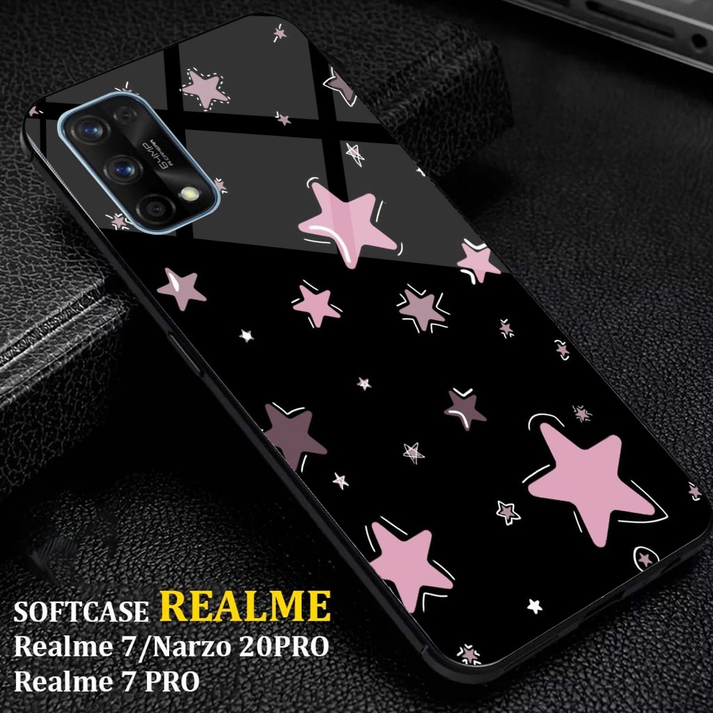 Realme 7 Auto Case Motif [STAR] เคส Realme 7 ล่าสุด Hp Case Hp Casing Softcase Glossy Hardcase 2D Gl