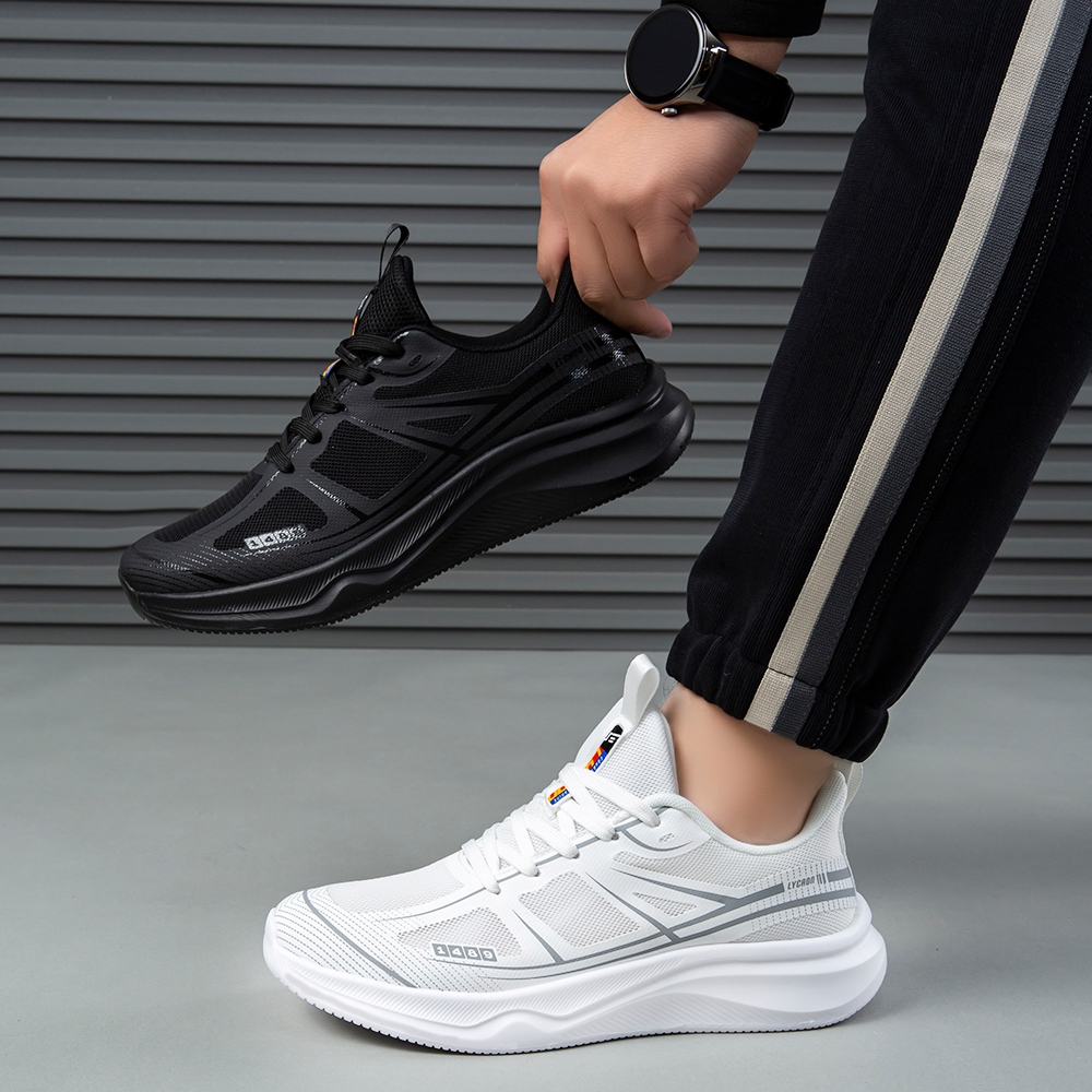 Luckyfanstore - 1489 LYCAON Void Black & White Fang Sportstyle Casual Running White Black - FE18