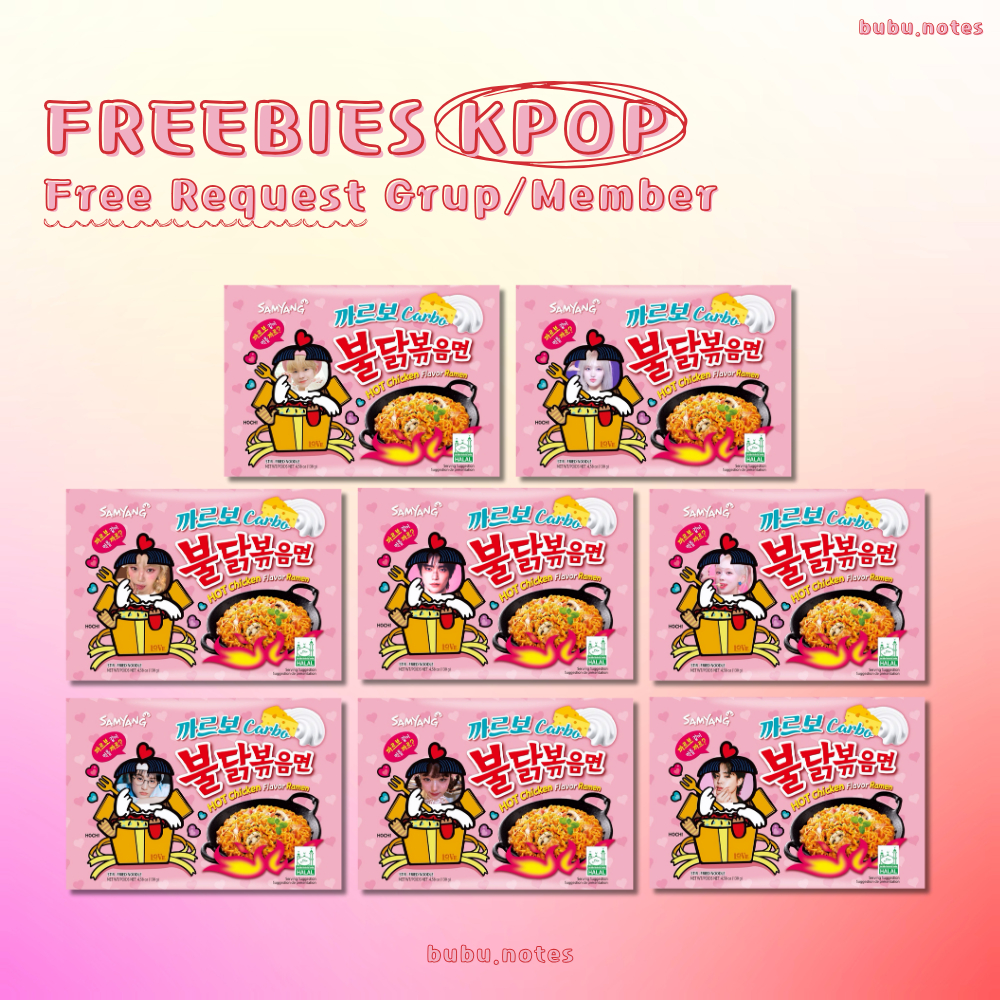 [30 ชิ้น] Samyang Carbonara ver Freebies Kpop Ala Selkor Lucu Freebies คอนเสิร์ตโปสการ์ดบรรจุ