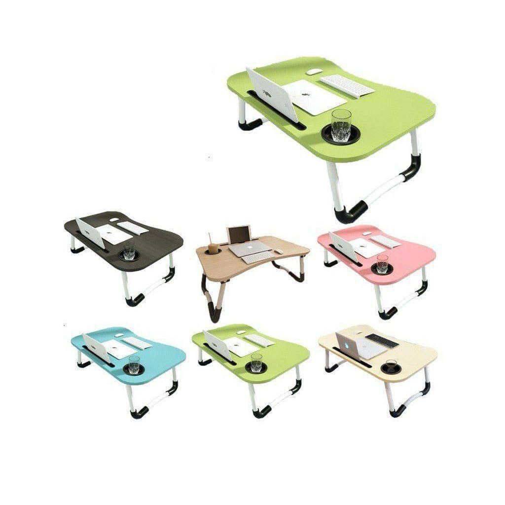 3-HOLE STUDY TABLE / WOODEN LAPTOP TABLE / ขนาดใหญ่ 3-HOLEY / MINIMALIST MULTIPURPOSE TABLE