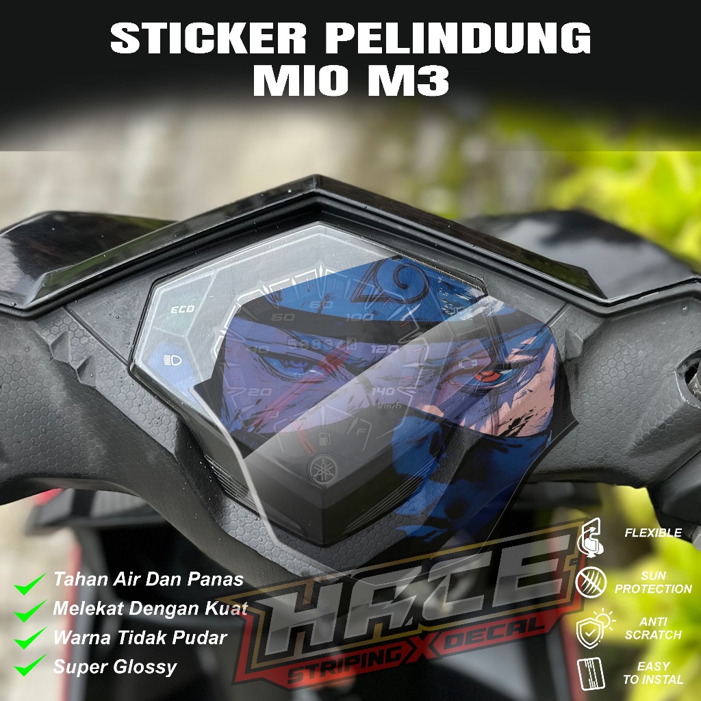MIO M3 MOTIF SPEEDOMETER PROTECTOR STICKER - "ITACHI" MOTIF SPEEDOMETER STICKER