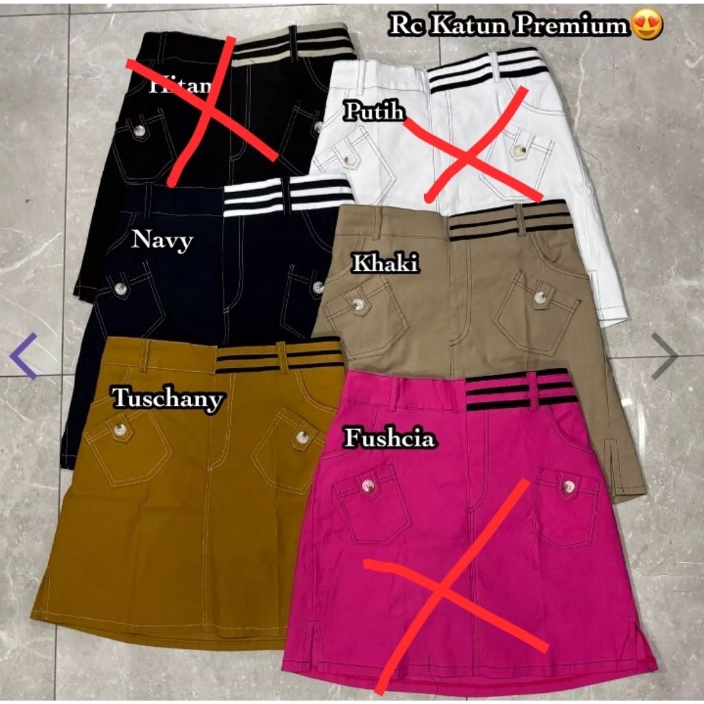 KATUN LS T0707 (สีดํา, ฟังก์ชั่นออก) COTTON TROUSERS SKIRT LIST 2 กระเป๋า BKK
