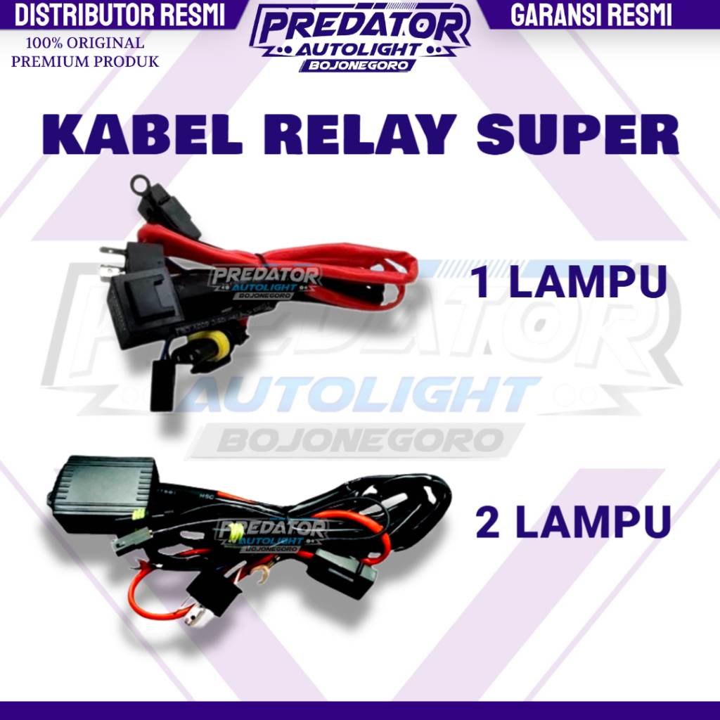 SUPER RELAY CABLE HID LAMP POJECTOR BILED LED UNIVERSAL รถรถจักรยานยนต์ซ็อกเก็ต H4 1 โคมไฟและ 2 ไฟ