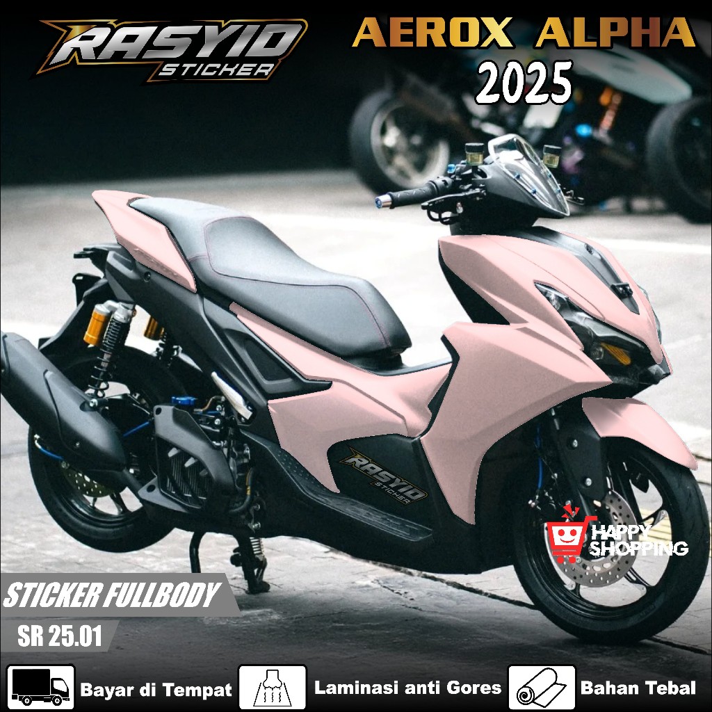 Yamaha Aerox Alpha Turbo Full Body สติกเกอร์ 2025 Aerox Alpha Turbo Plain Decal สติกเกอร์ Aerox Alph